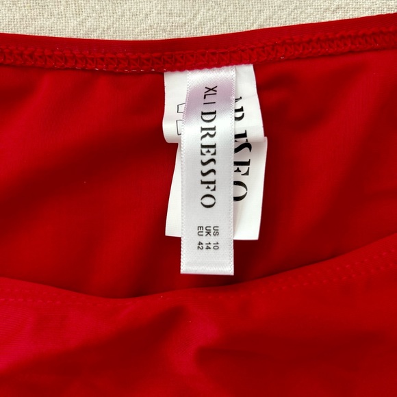 🌶️ *NWT* Dressfo Red swim top and bottom. Size 10 - Picture 7 of 8